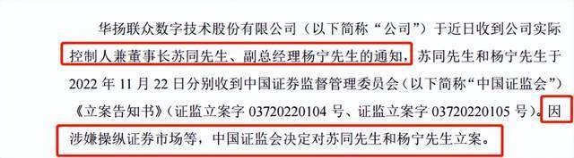 开盘跌停<strong></p>
<p>搜狐证券</strong>！华扬联众董事长被立案！3.1万股民踩雷