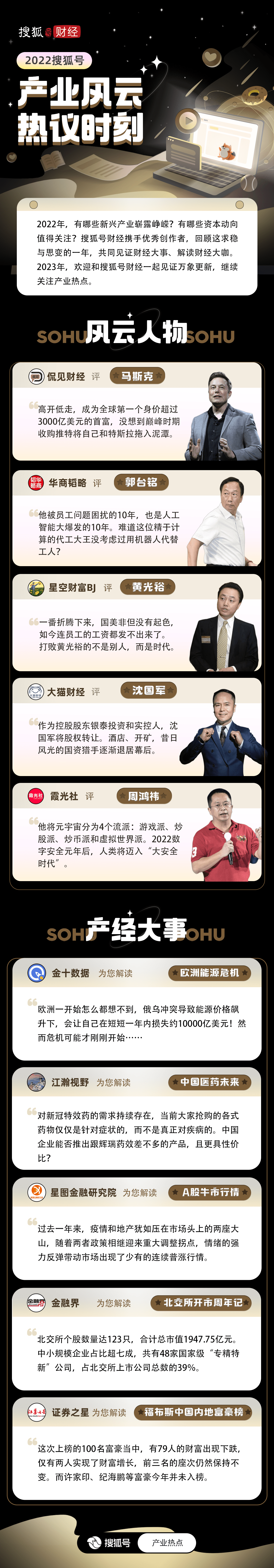 【年终盘点】财经2022<strong></p>
<p>搜狐证券</strong>，回看产业风云热议时刻