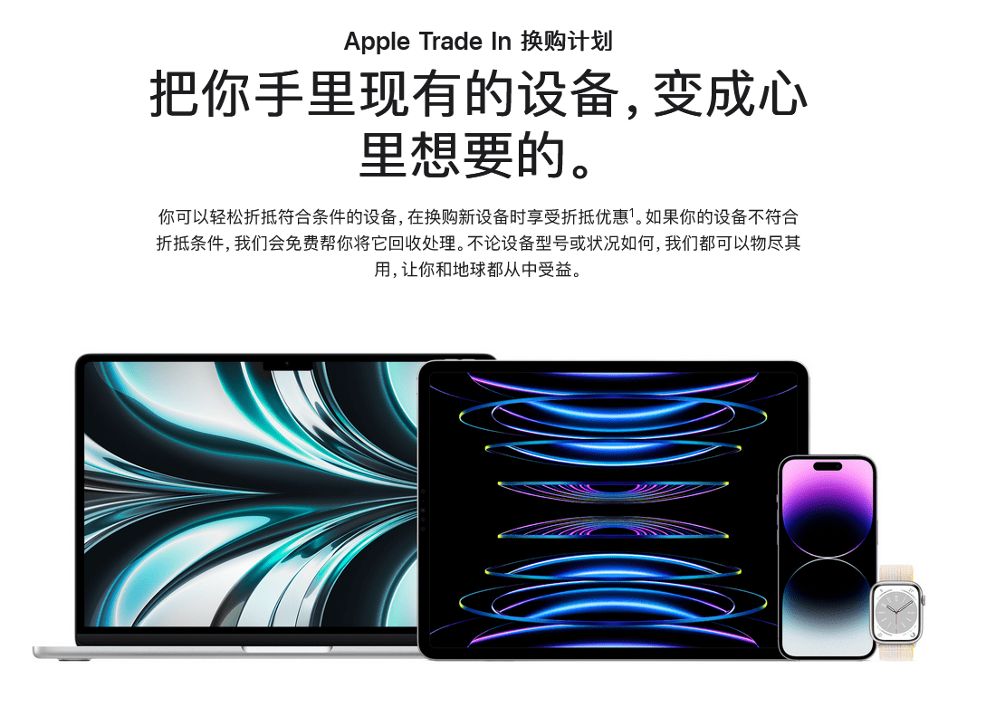 苹果中国调整 iPhone、iPad 等 Trade In 换购计划抵扣标准