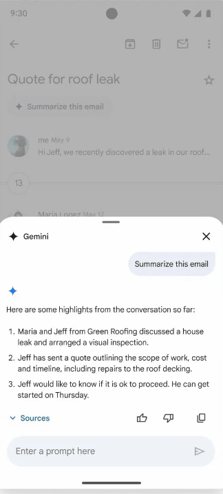 Gmail 引入 Gemini Summarize 功能<strong></p>
<p>GEMINI</strong>，轻松获取邮件要点