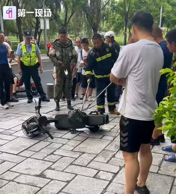 女子骑电单车出门<strong></p>
<p>vs</strong>，车里突然钻出1米多长蛇！高发期注意→